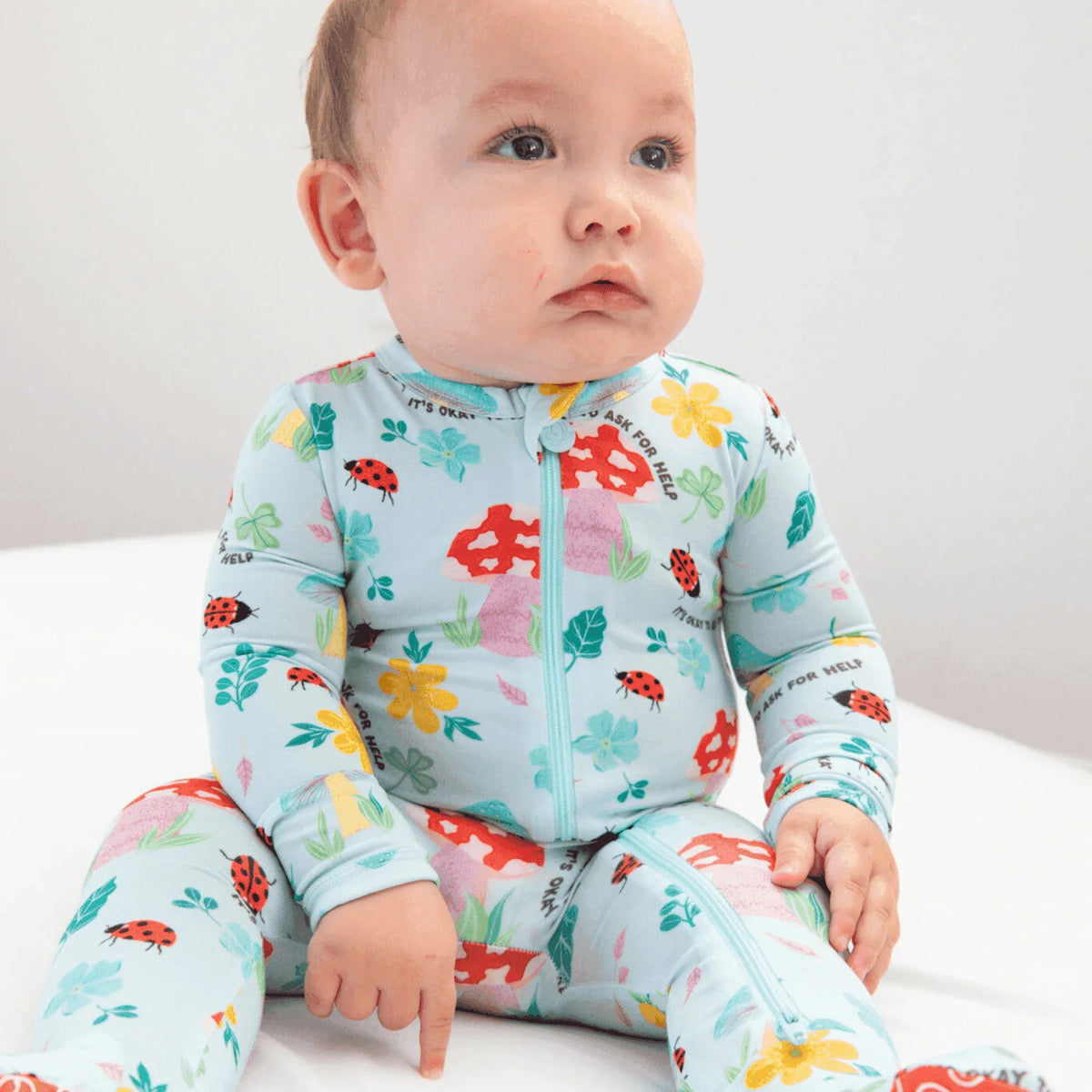 Raising Mama Magic Mushroom Baby Footie - Soft & Cute - The Palm Beach Baby