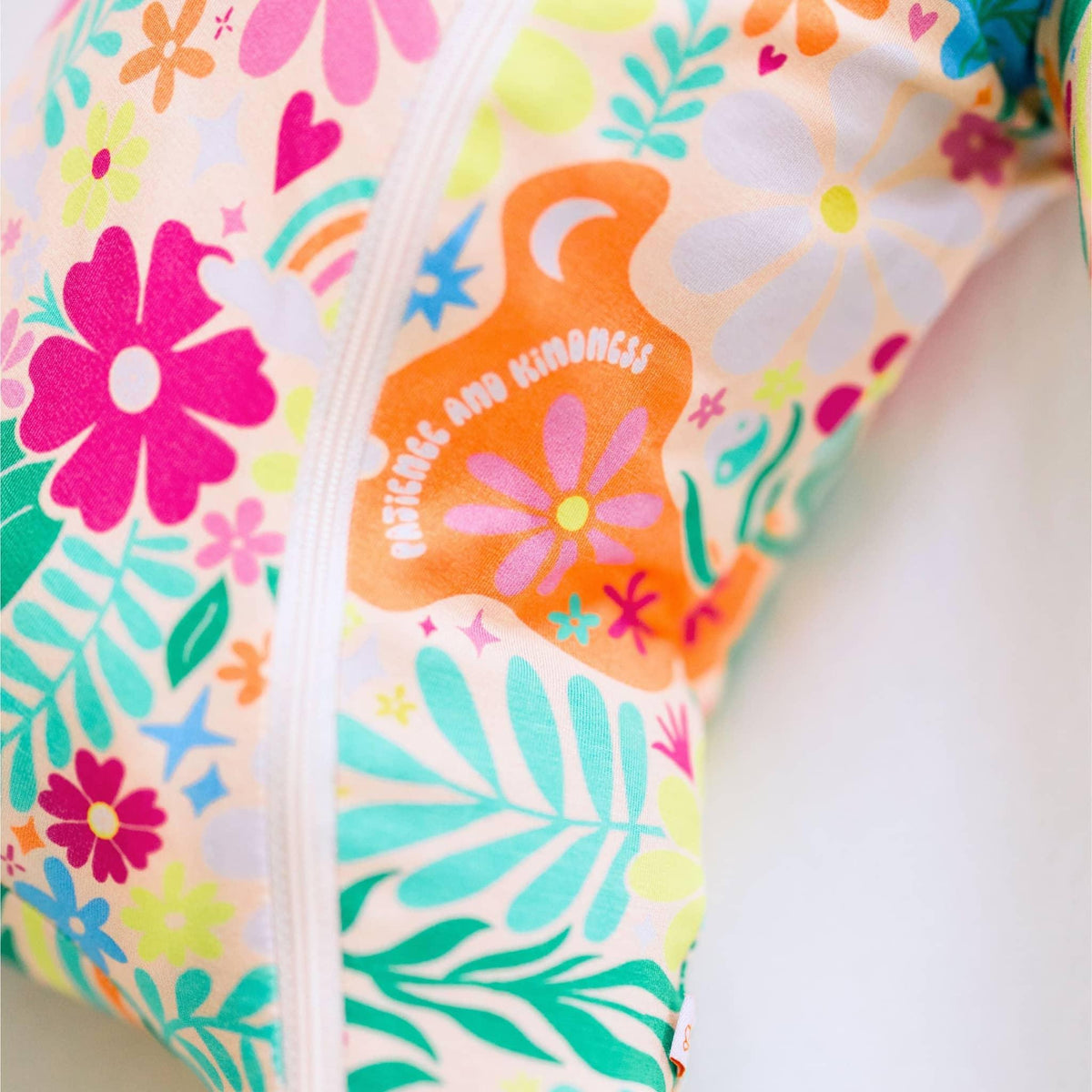 Raising Mama Rainbow Daisy Baby Footie - Colorful Floral Baby Romper - The Palm Beach Baby