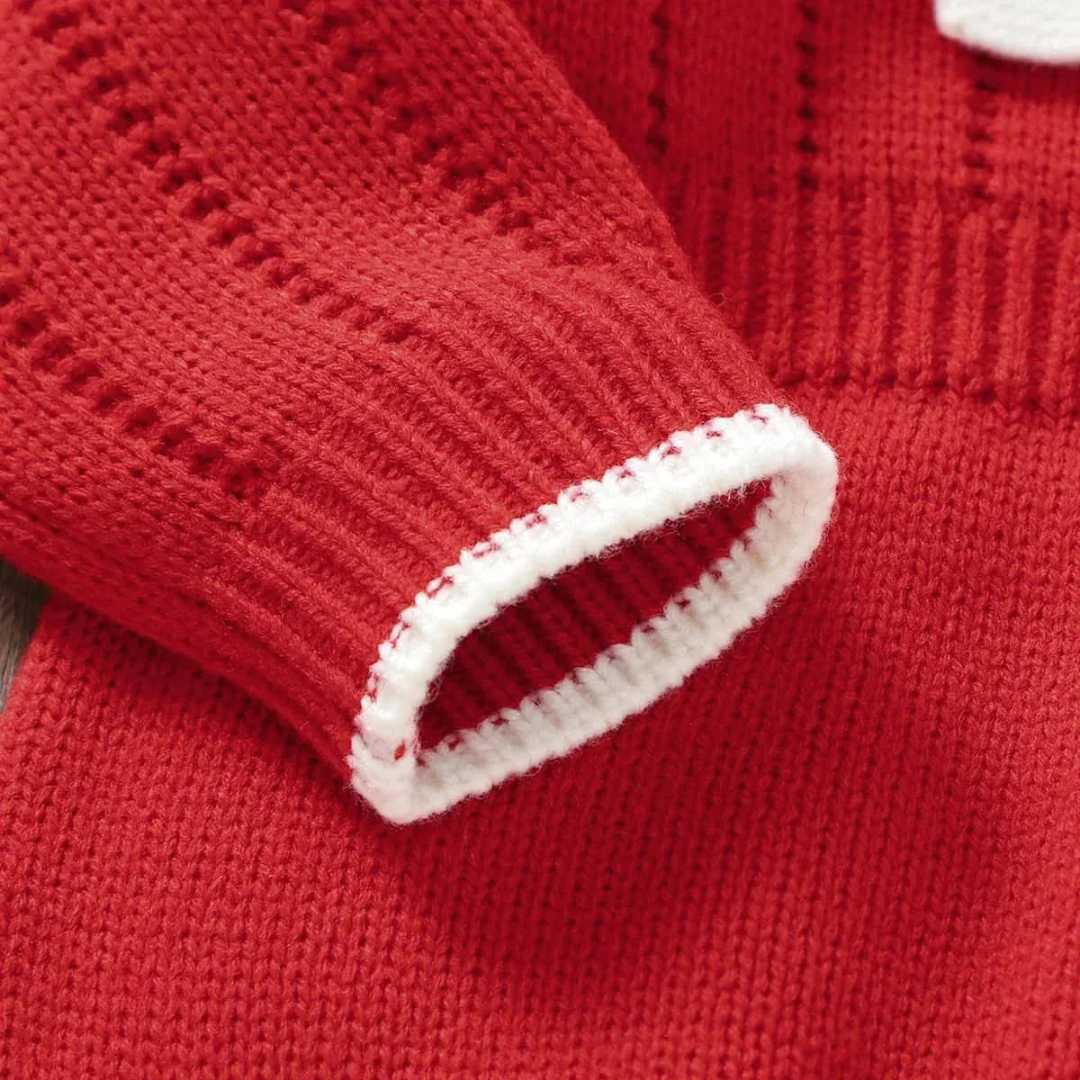 Red Baby Bubble Romper with Crocheted White Bow - The Palm Beach Baby