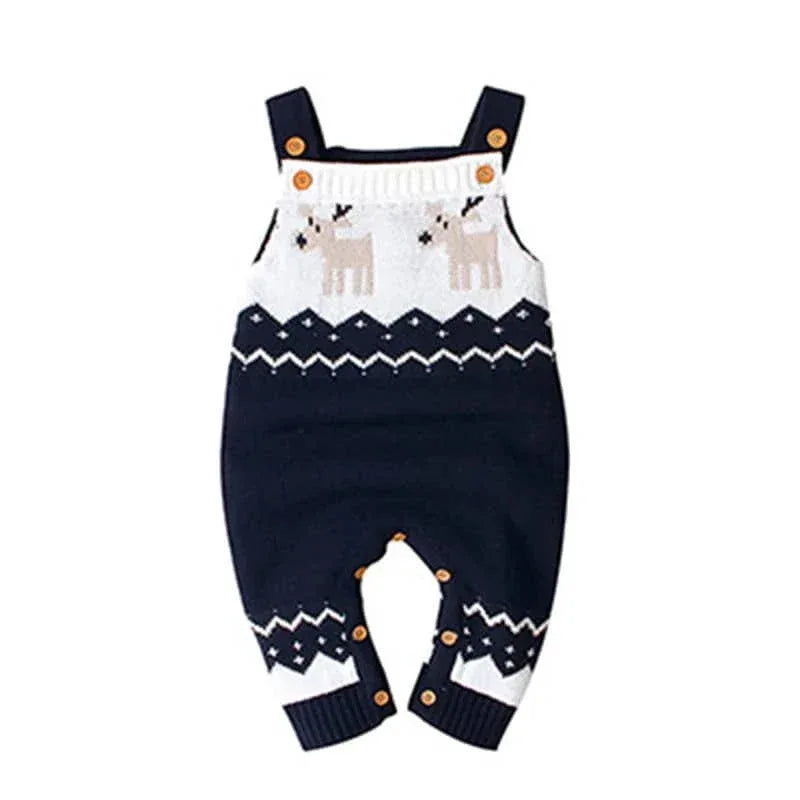 Reindeer Baby Knit Romper Cozy Winter Outfit - The Palm Beach Baby