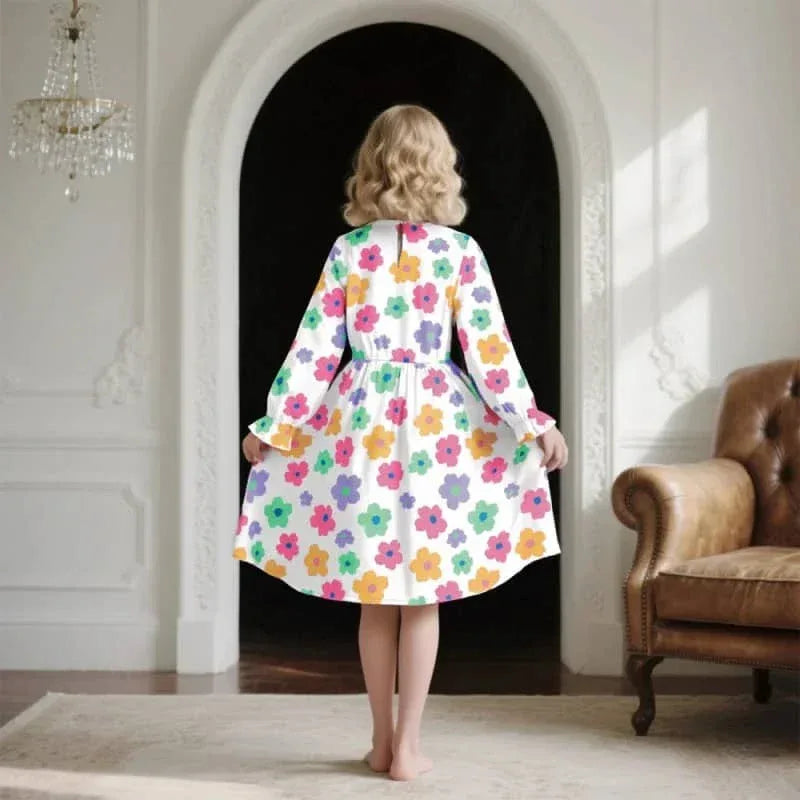 The Palm Beach Baby Retro Flower Girls Dress - Stylish & Cute - The Palm Beach Baby