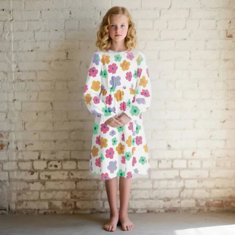 The Palm Beach Baby Retro Flower Girls Dress - Stylish & Cute - The Palm Beach Baby