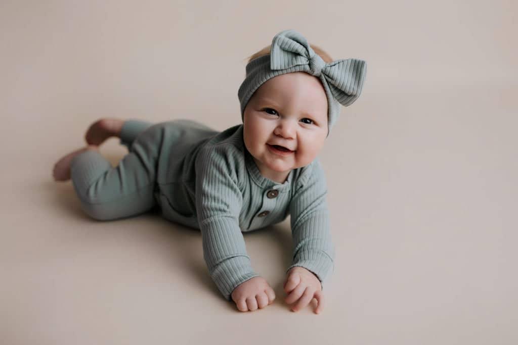 Three Little Tots Ribbed Baby Playsuit with Pockets - The Palm Beach Baby