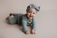 Three Little Tots Ribbed Baby Playsuit with Pockets - The Palm Beach Baby