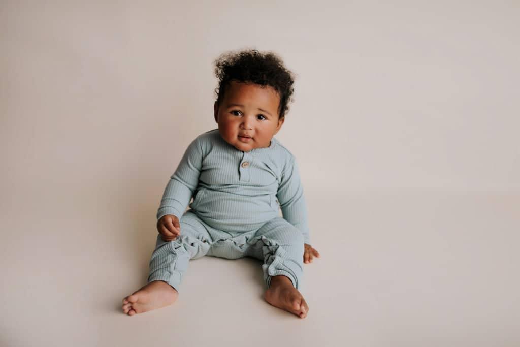 Three Little Tots Ribbed Baby Playsuit with Pockets - The Palm Beach Baby