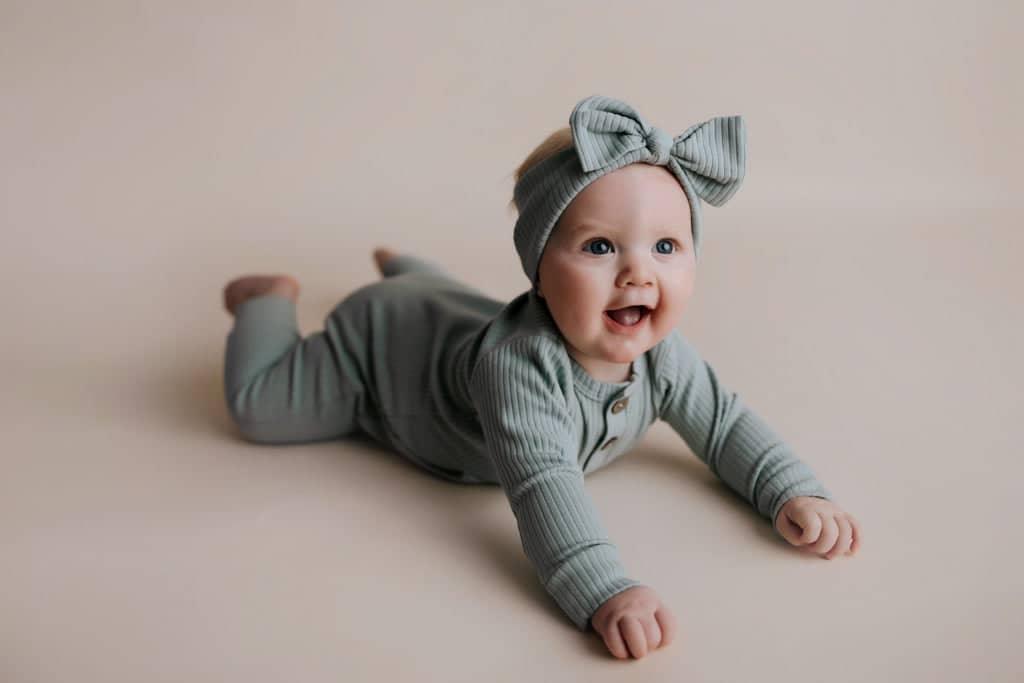 Three Little Tots Ribbed Baby Playsuit with Pockets - The Palm Beach Baby