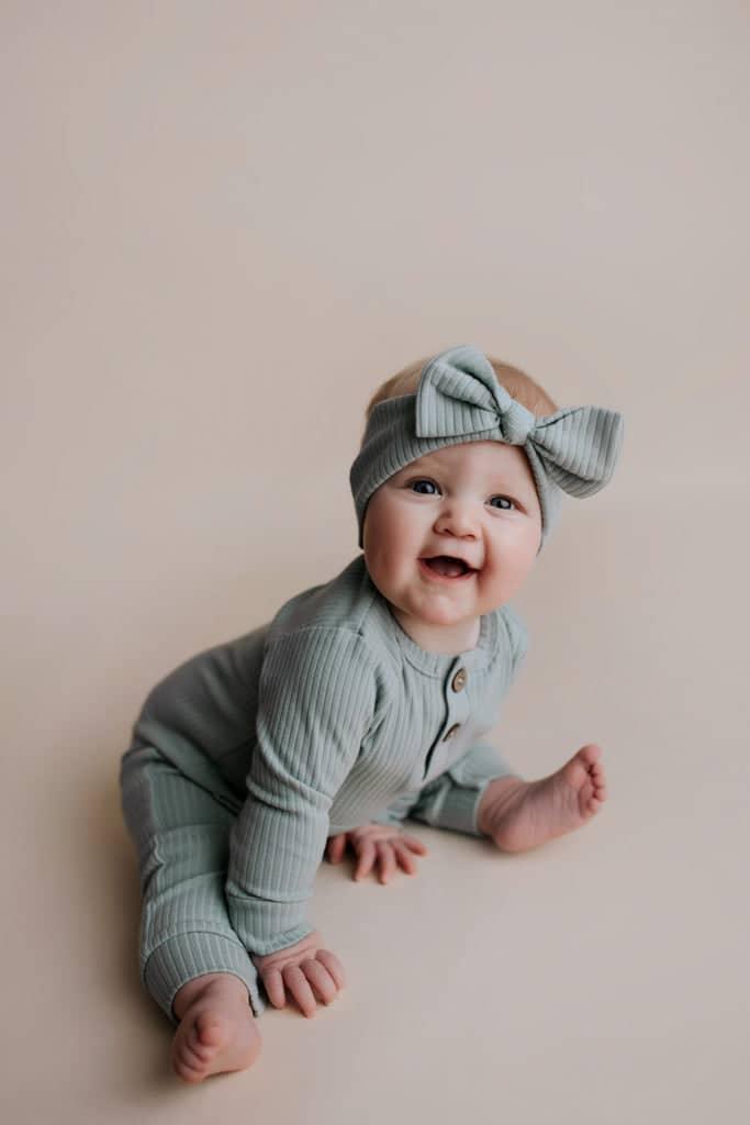 Three Little Tots Ribbed Baby Playsuit with Pockets - The Palm Beach Baby