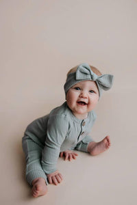 Three Little Tots Ribbed Baby Playsuit with Pockets - The Palm Beach Baby