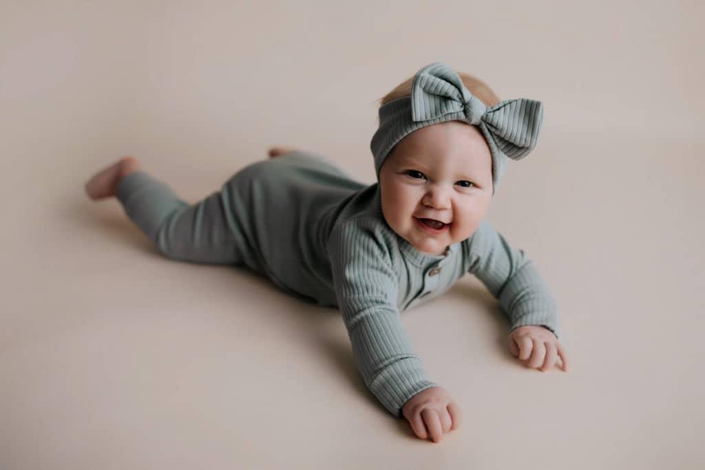 Three Little Tots Ribbed Baby Playsuit with Pockets - The Palm Beach Baby