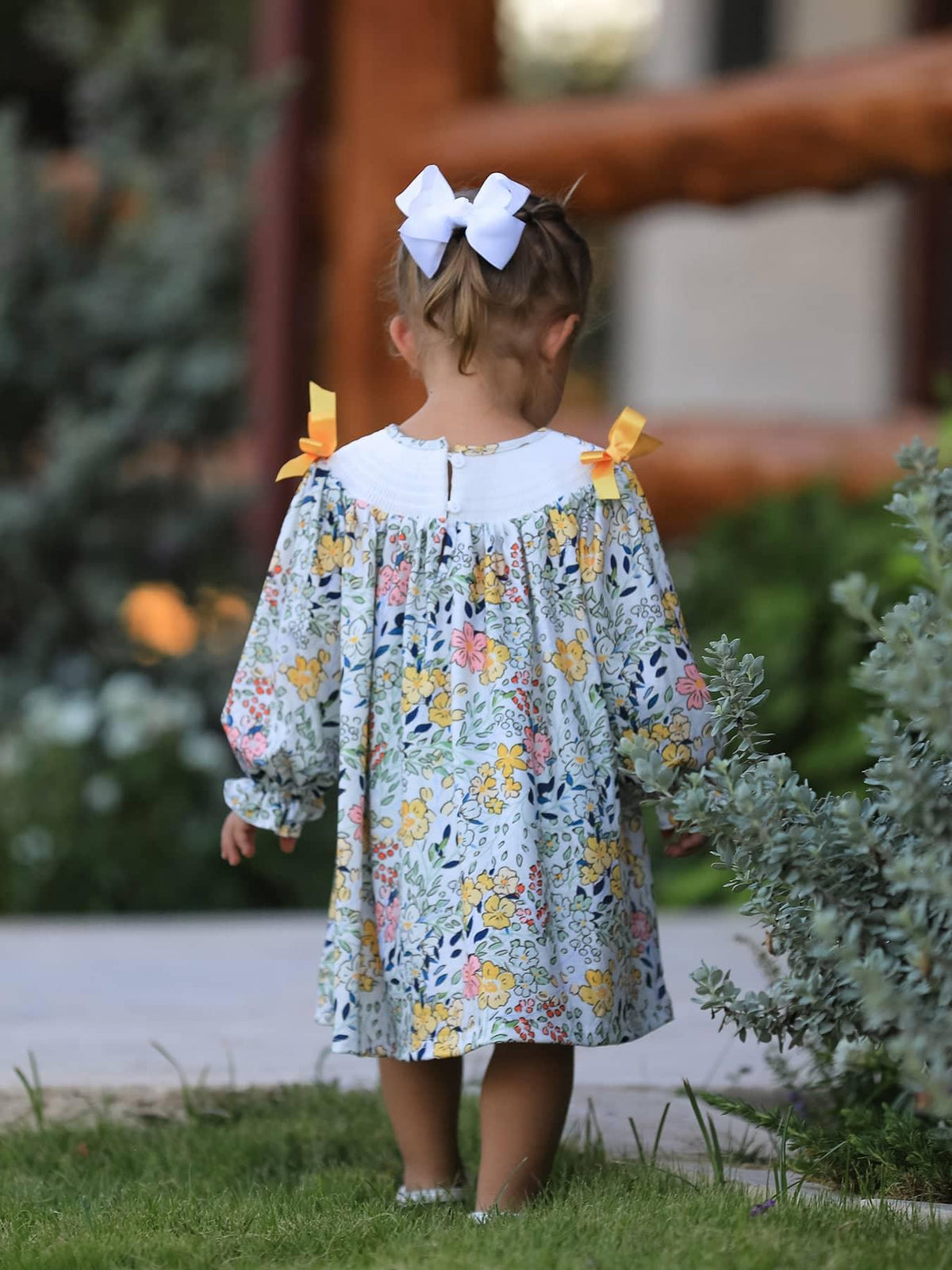 Rylee Faith Designs Embroidered Smocked Dress for Little Girls - The Palm Beach Baby