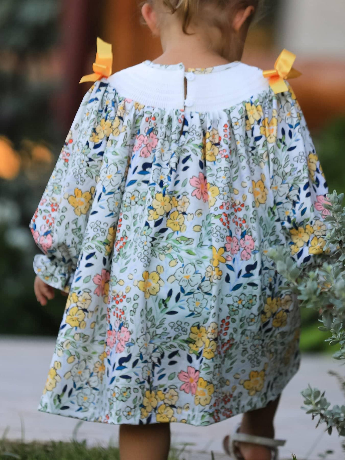 Rylee Faith Designs Embroidered Smocked Dress for Little Girls - The Palm Beach Baby