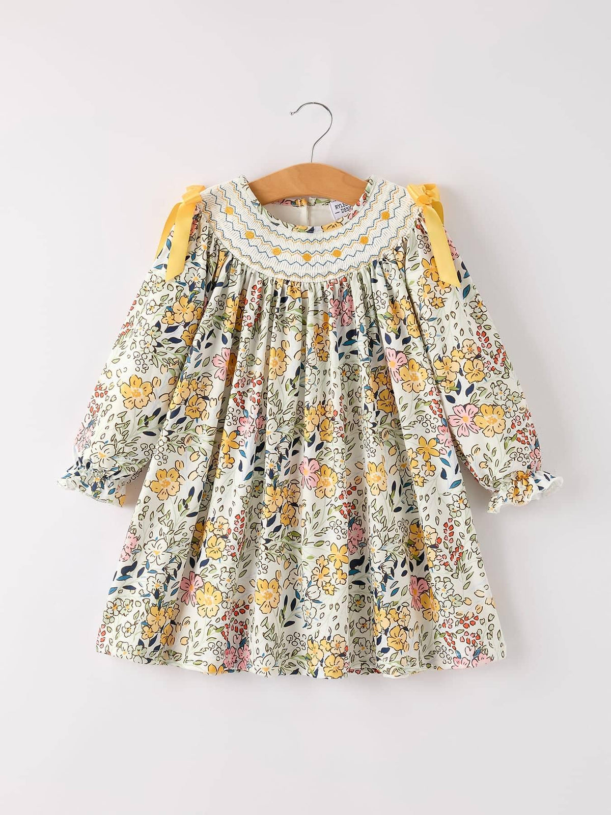 Rylee Faith Designs Embroidered Smocked Dress for Little Girls - The Palm Beach Baby