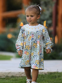Rylee Faith Designs Embroidered Smocked Dress for Little Girls - The Palm Beach Baby