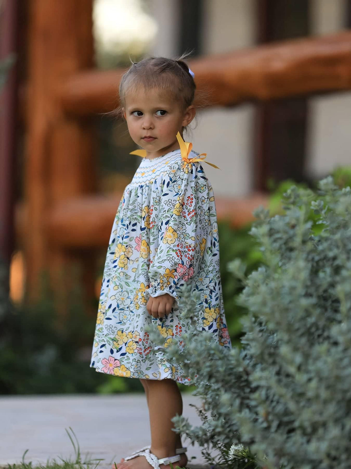 Rylee Faith Designs Embroidered Smocked Dress for Little Girls - The Palm Beach Baby