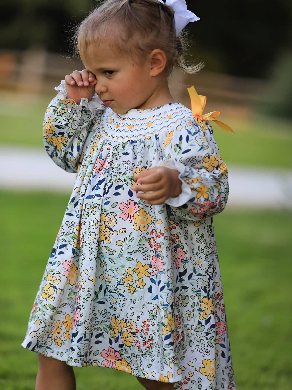 Rylee Faith Designs Embroidered Smocked Dress for Little Girls - The Palm Beach Baby