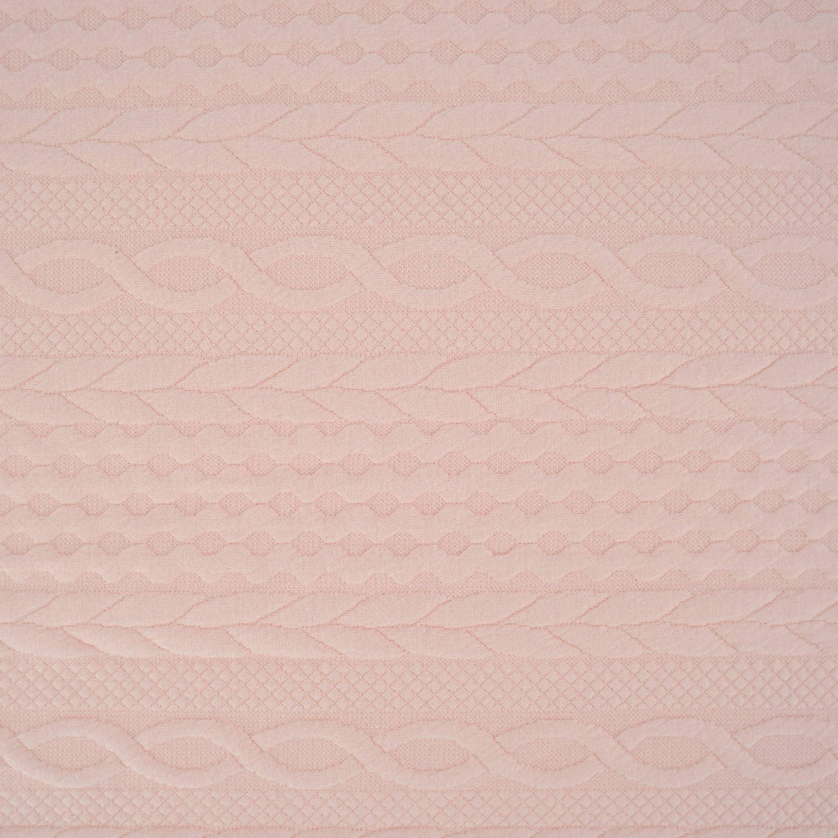 Sealy baby knit blanket apricot rose in soft knitted cotton with cable and textured patterns