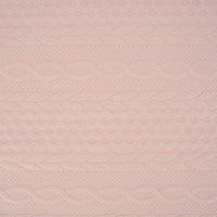 Sealy baby knit blanket apricot rose in soft knitted cotton with cable and textured patterns