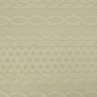 Goosewaddle Sealy baby knit blanket in beige with textured cable and diamond knit patterns for newborns