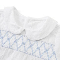 Smocked Boys Shorts Set - Classic Blue & White Outfit - The Palm Beach Baby