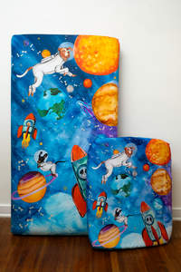 Space Crib Sheet Set: Barkside of the Moon