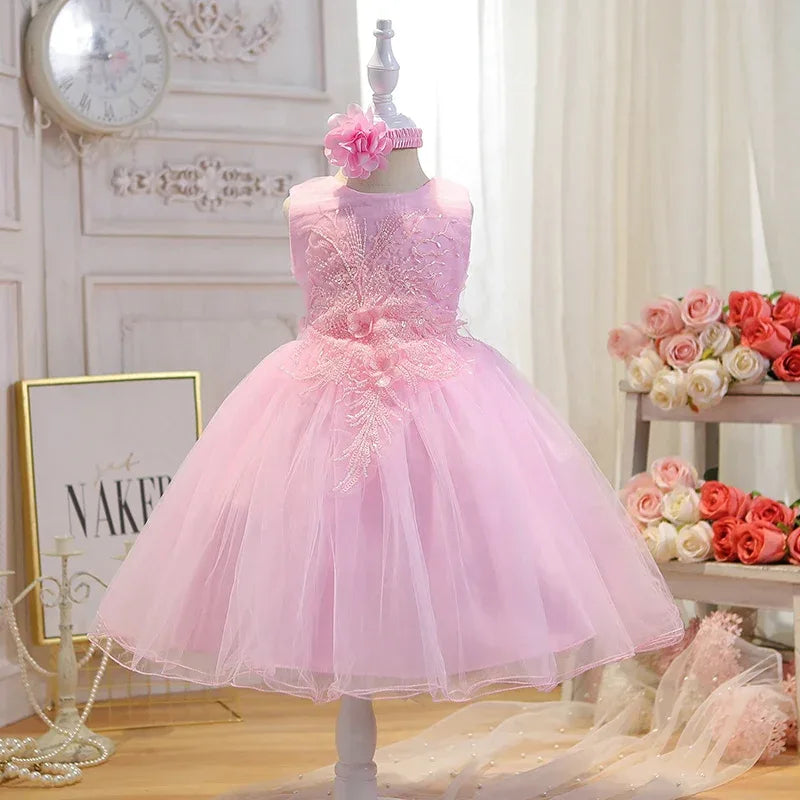 Stunning Children's Tulle Special Occasion Dress - Celene-Therese  The  Palm Beach Baby