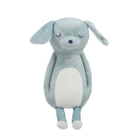 Goosewaddle blue and white plush stuffed animal dog with closed eyes and long ears for children