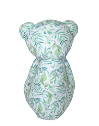 Goosewaddle super soft baby comfort toy plush bear with green leafy pattern for newborns