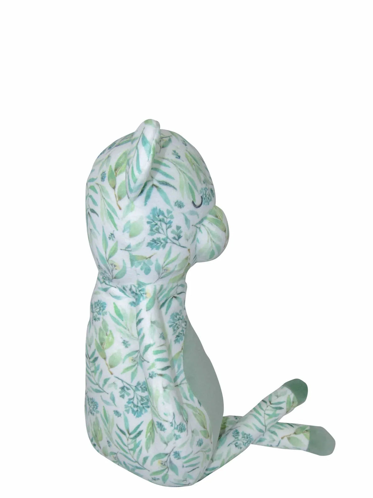Goosewaddle super soft baby comfort toy plush bear with green floral pattern for newborns