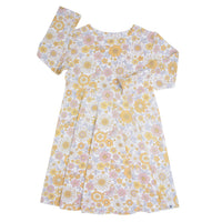Retro Vintage Flowers Swirly Girl Dress - The Palm Beach Baby