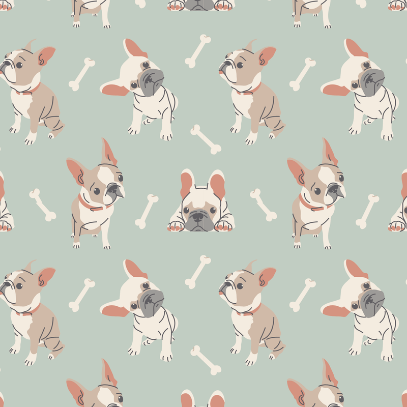 Mint Frenchie Puppy Tank Romper - The Palm Beach Baby Sweet Bamboo