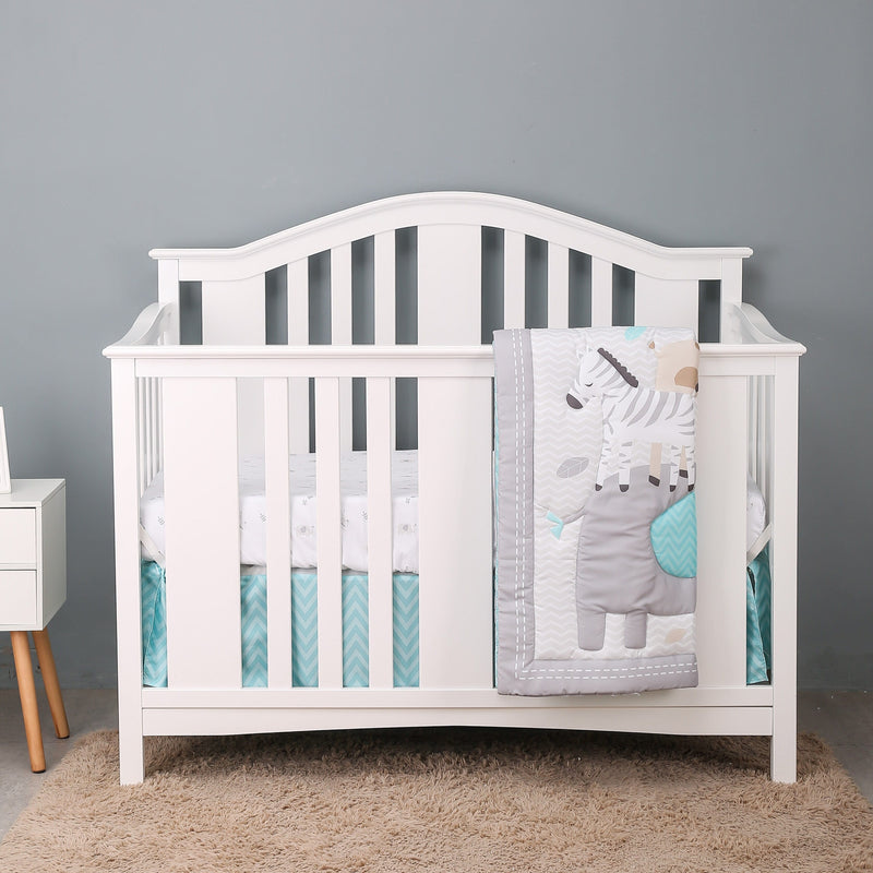0369 3 pcs Baby Crib Bedding Set -The Palm Beach Baby