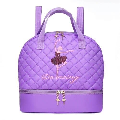 babies and kids accessories purple dancer image Quilted Ballerina-Themed Backpack -The Palm Beach Baby