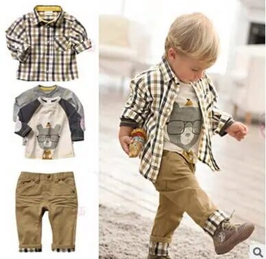 babies and kids Clothing 3PCS / 2T "David" 3 PC Boy's Casual Pant Set -The Palm Beach Baby