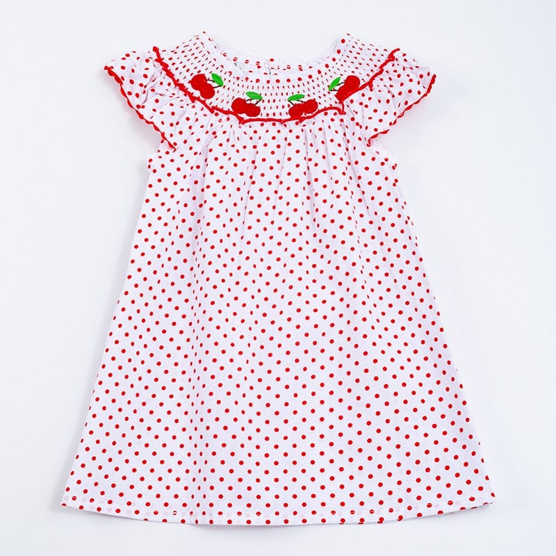 babies and kids Clothing "Apple Cutie" Smocked Dress -The Palm Beach Baby