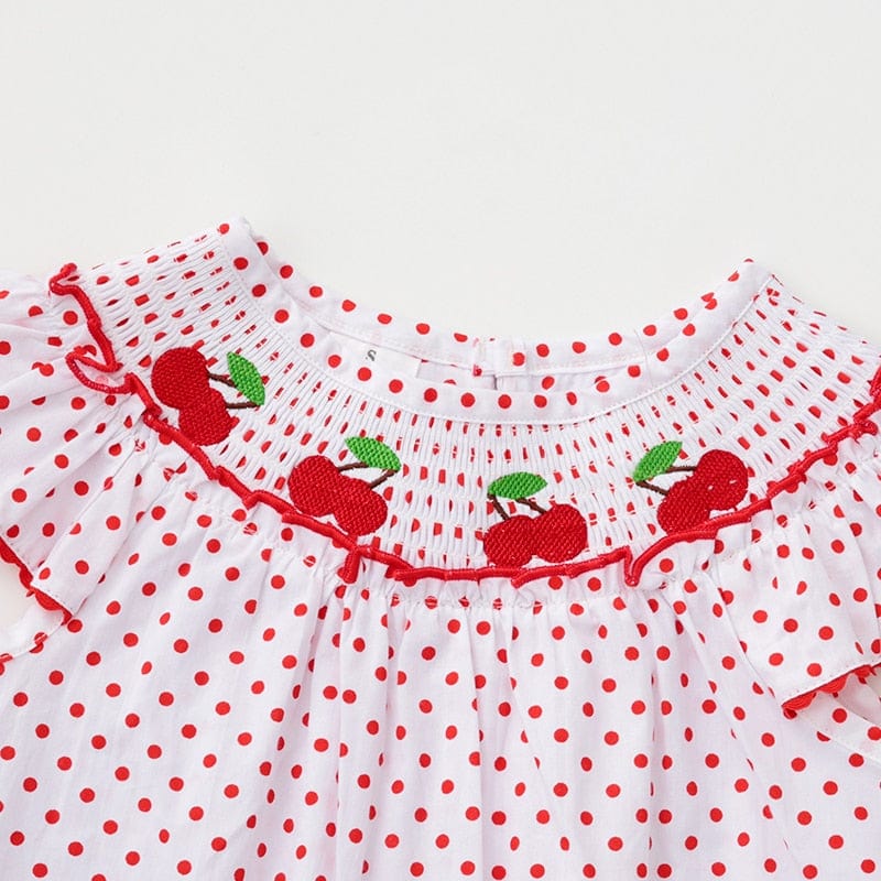 babies and kids Clothing "Apple Cutie" Smocked Dress -The Palm Beach Baby