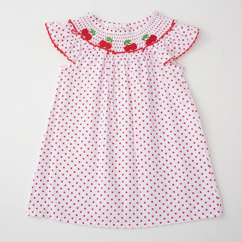 babies and kids Clothing E19-2-2 251522153 / 12m "Apple Cutie" Smocked Dress -The Palm Beach Baby