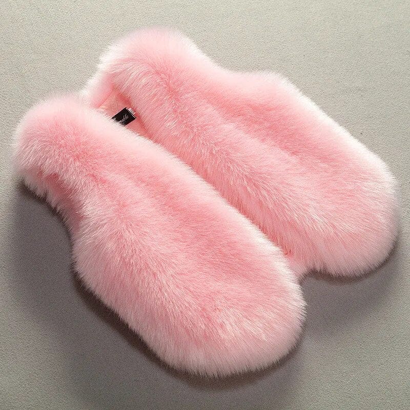 babies and kids Clothing Pink / Age 18M Lable 90 "Tasha" Little Girl's Lush Faux Fur Vest  - 5 Colors -The Palm Beach Baby