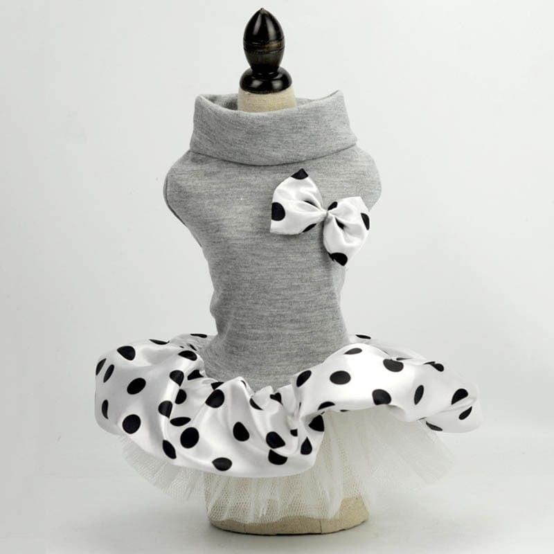 pet clothes gray / XS "Sophia" Pet Special Occasion Dress -The Palm Beach Baby