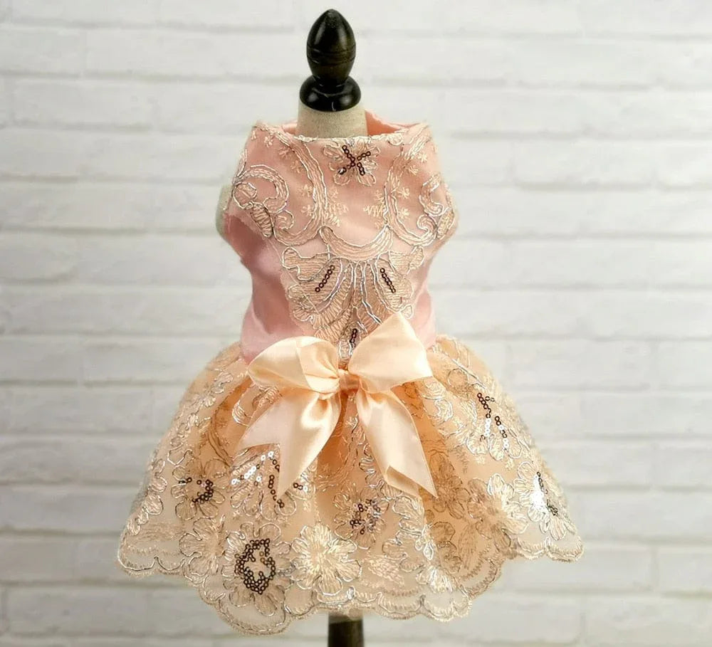 DIVA Pet - "Sophia-Marie" Embroidered Pet Occasion Dress - The Palm Beach Baby