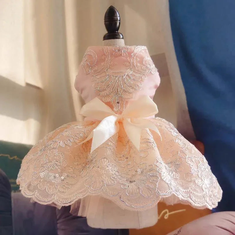 DIVA Pet - "Sophia-Marie" Embroidered Pet Occasion Dress - The Palm Beach Baby