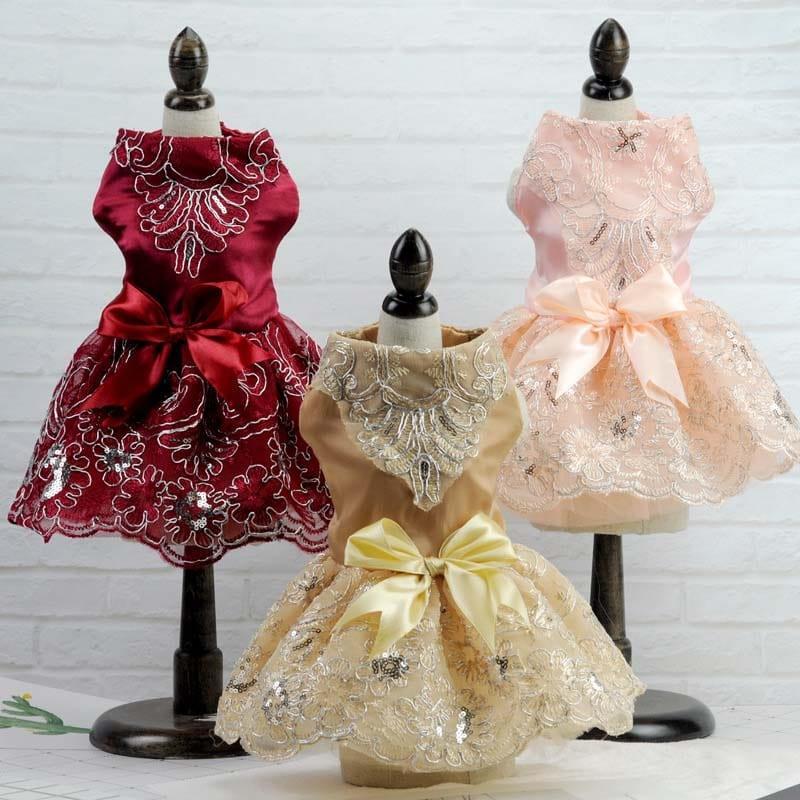 DIVA Pet - "Sophia-Marie" Embroidered Pet Occasion Dress - The Palm Beach Baby