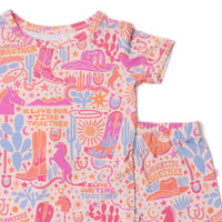 Raising Mama Toddler Short Sleeve Pajama Set - Cozy & Cute - The Palm Beach Baby