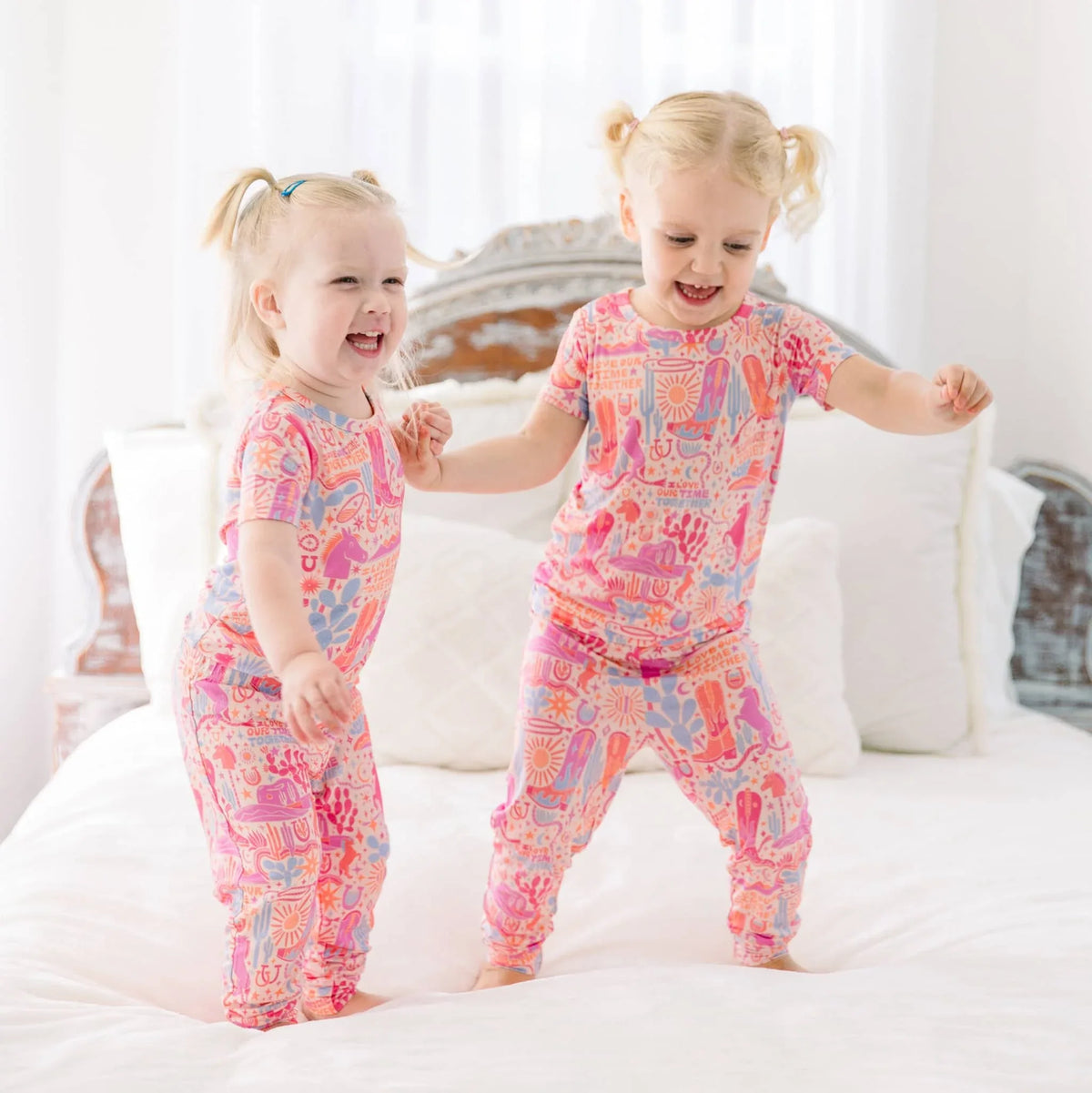 Raising Mama Toddler Short Sleeve Pajama Set - Cozy & Cute - The Palm Beach Baby