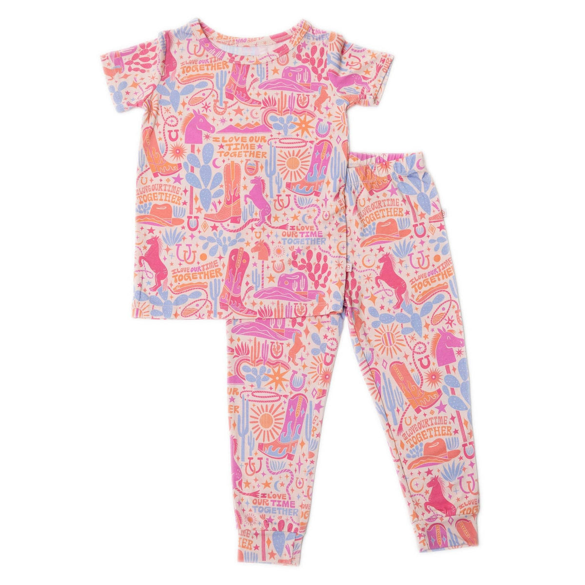 Raising Mama Toddler Short Sleeve Pajama Set - Cozy & Cute - The Palm Beach Baby
