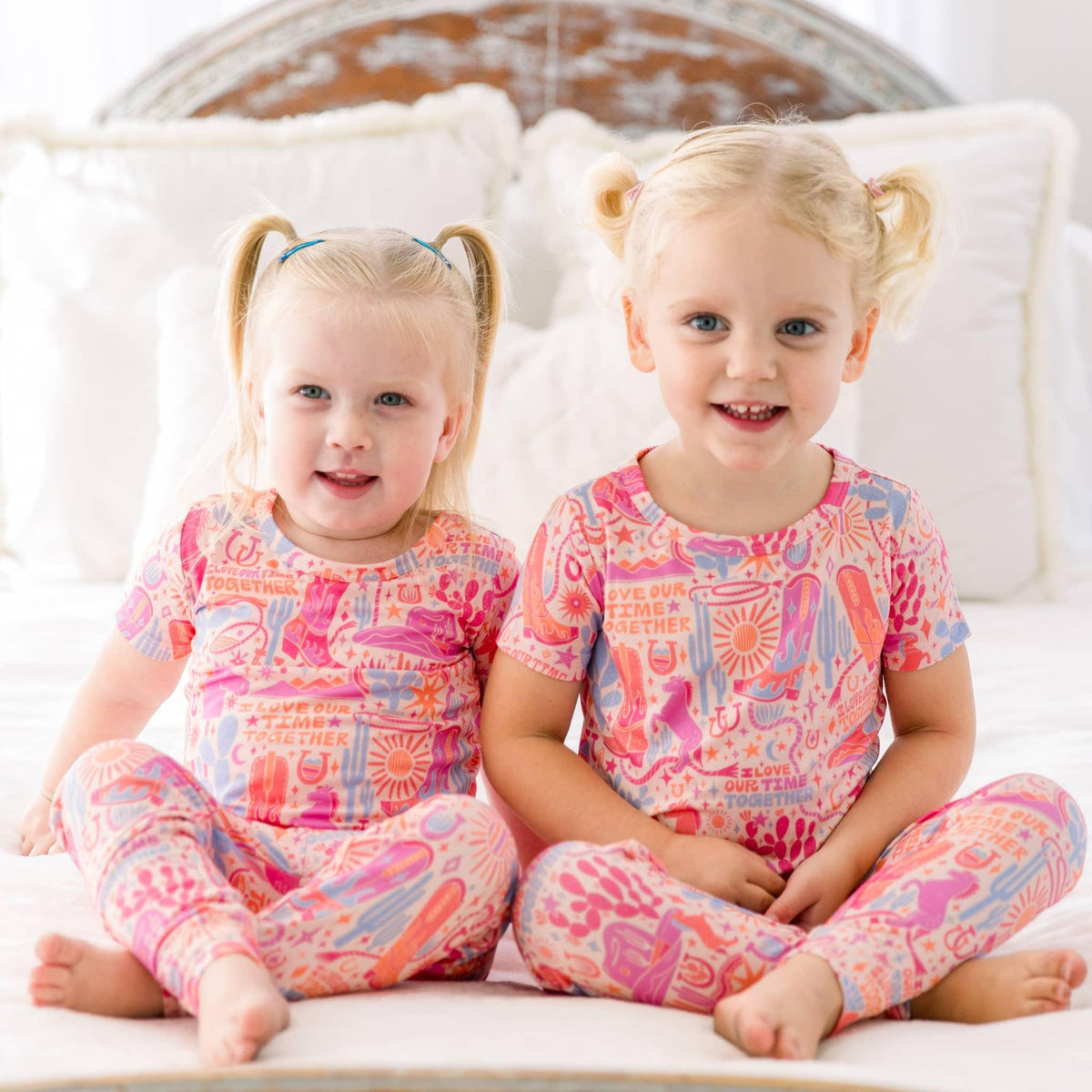 Raising Mama Toddler Short Sleeve Pajama Set - Cozy & Cute - The Palm Beach Baby