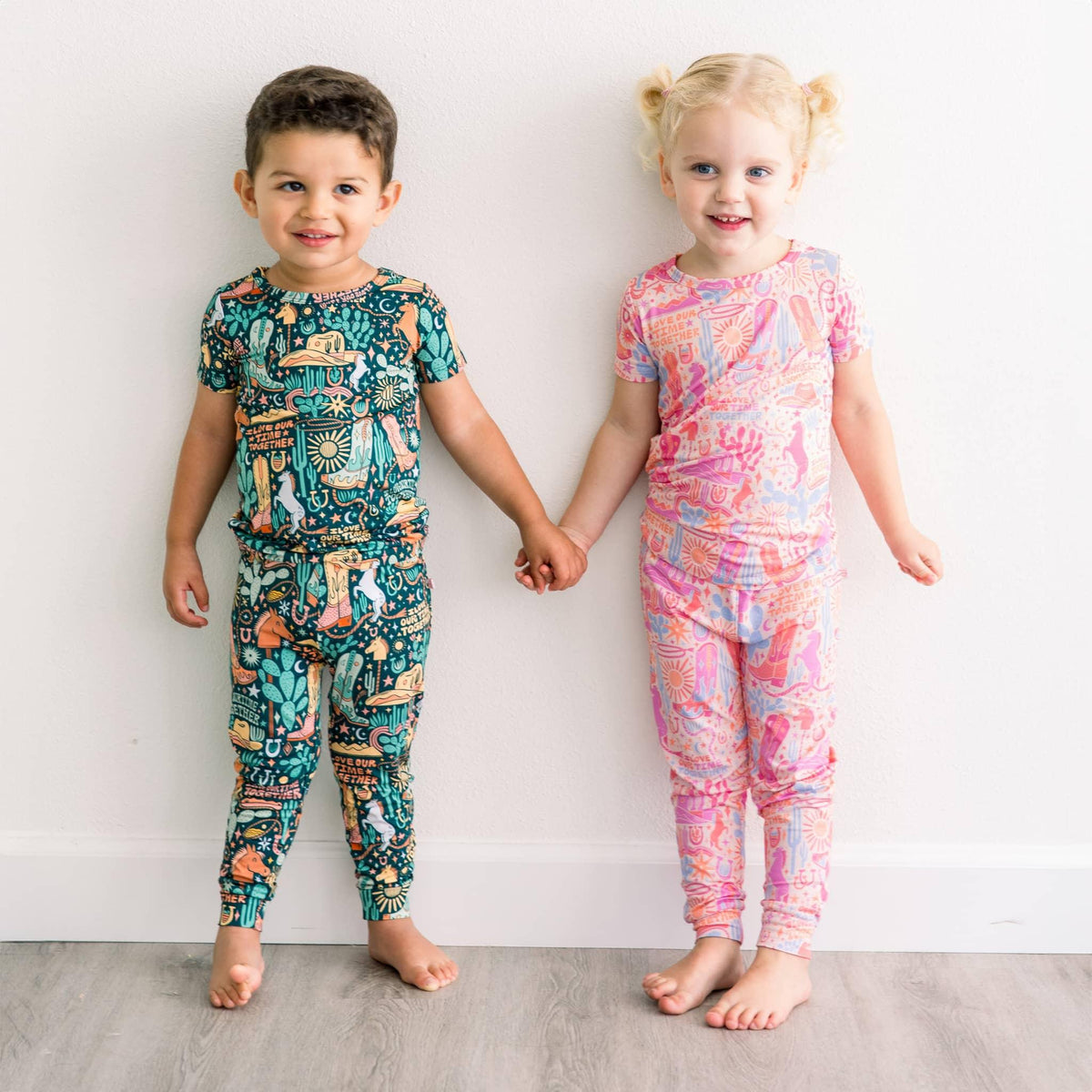Raising Mama Toddler Short Sleeve Pajama Set - Cozy & Cute - The Palm Beach Baby