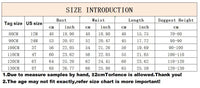 Girls tulle special occasion dress for ages 12 months to 8 years with size chart details