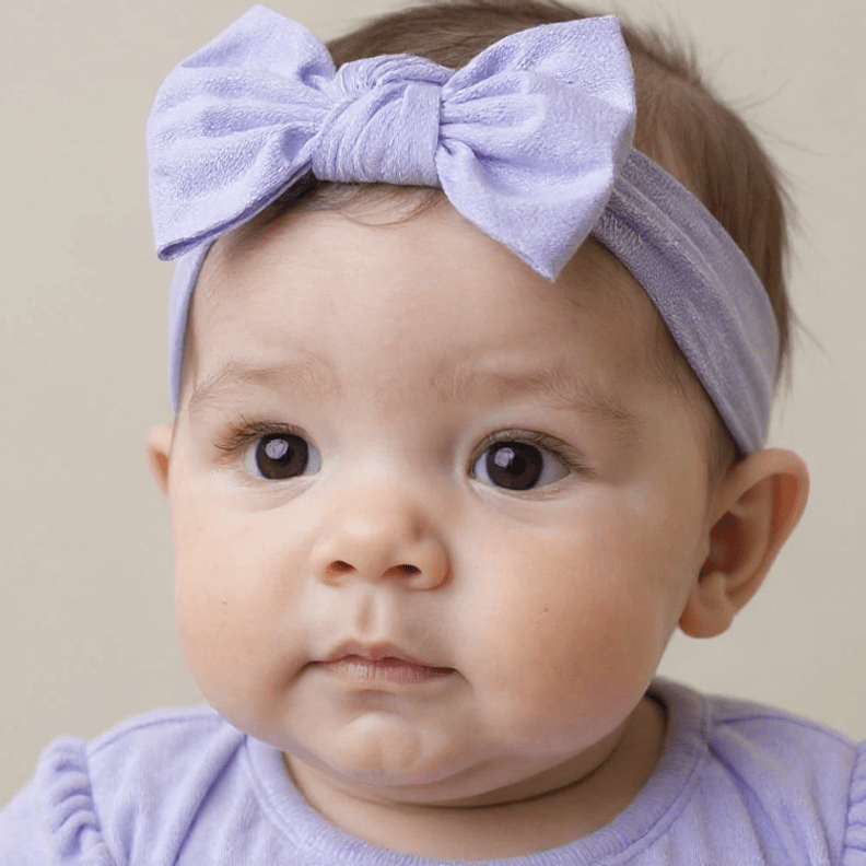 Violets Are Violet Knotted Bow - The Palm Beach Baby Sweet Bamboo