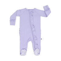 Violets Are Violet Ruffle Footie