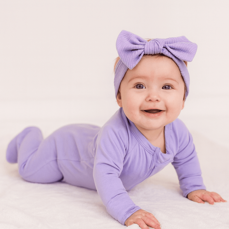Violets Are Violet Zipper Footie - The Palm Beach Baby Sweet Bamboo